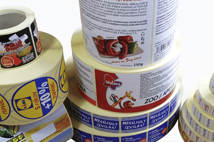 Graphical labels in rolls