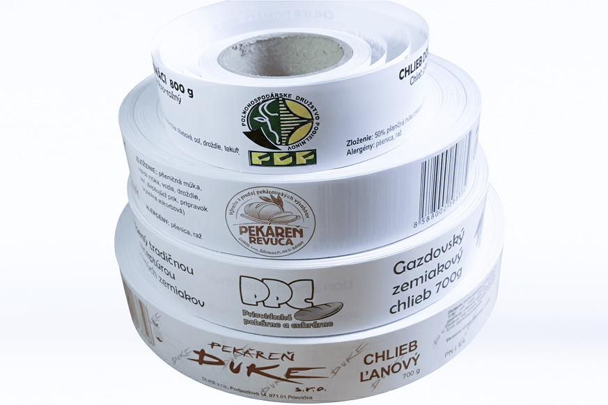 Bread closure tapes (bakery labels)